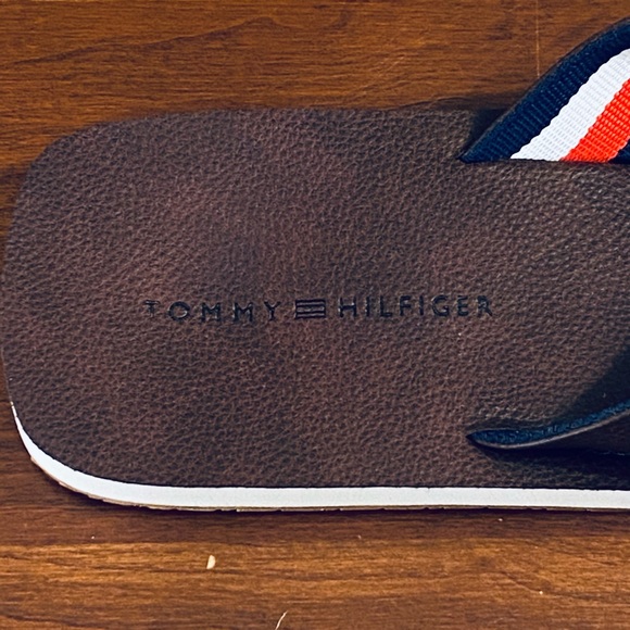 🌟5xHP🌟Tommy Hilfiger Microflag Brown Flip Flop - Picture 6 of 12